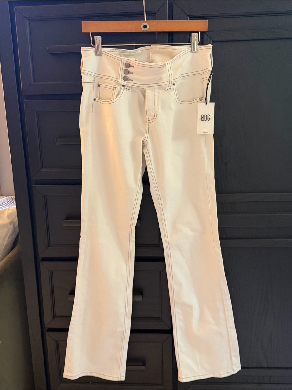 BDG White Low-Rise Flare Jean